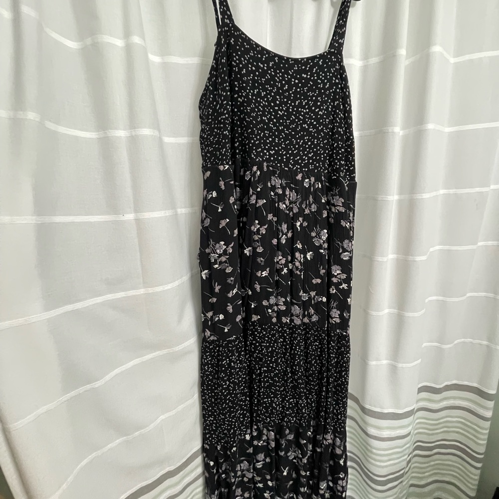 Elegant Black Floral Women's Dress